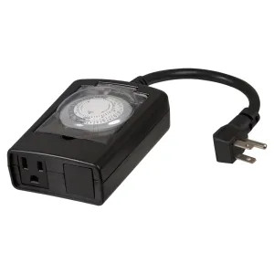 Westek TM11DOLB Westek TM11DOLB Programmable Mechanical Timer, 125 V, 15 A, 24 On-Off Cycles per Day