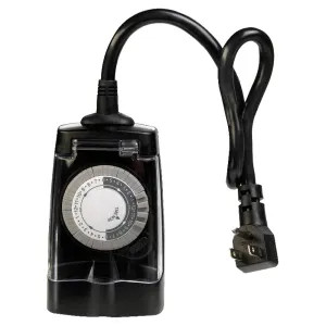 Westek TM13DOLB Westek TM13DOLB Programmable Mechanical Timer, 125 V, 15 A, 48 On-Off Cycles per Day
