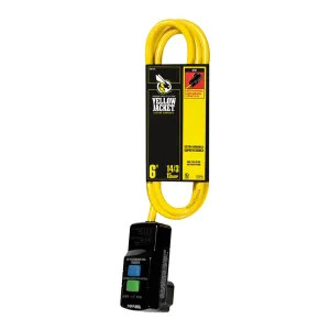Coleman Cable 2879 Coleman Cable 2879 Yellow Jacket GFCI Extension Cords, Outdoor, 3 Conductor, 6 Ft