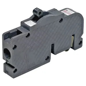 Connecticut UBIZ20 Connecticut UBIZ20 Type UBIZ Thick Circuit Breaker, 120/240 VAC, 20 A, 1 P, 10 kA