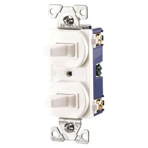 Arrow Hart 271W-BOX Arrow Hart 271W Duplex Grounding Toggle Switch, 120/277 VAC, 15 A, 1 Pole