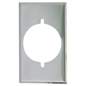 Arrow Hart 39CH-BOX Arrow Hart 39CH-BOX Wall Plate, 1 Gang, 4-1/2 in L X 2-3/4 in W X 0.08 in T, Chrome