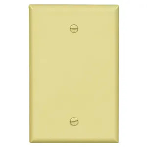 Arrow Hart PJ13V Arrow Hart PJ13 Blank Mid Size Wall Plate, 1 Gang, 4-1/2 in L x 2-3/4 in W x 0.08 in T, Ivory