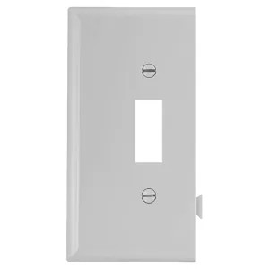 Arrow Hart STE1W Arrow Hart STE1W Mid Size Wall Plate, 1 Gang, 4-1/2 in L x 2-3/4 in W x 0.08 in T, White