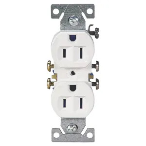 Cooper 270W Cooper 270W Grounded Straight Blade Duplex Receptacle, 125 V, 15 A, 2 Pole