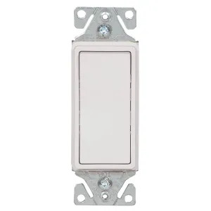 Cooper 7503W-BOX Cooper 7500-Box Decorative Standard Rocker Switch, 120/277 VAC, 15 A, 3 Way, White