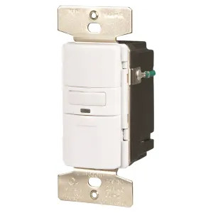 Core Savant OS310U-W-K Core Savant OS310U-W-K Motion Sensor Switch, 120 VAC, 60 Hz, 1000 W, Polycarbonate