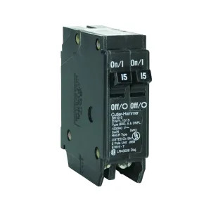 Eaton BR2020 Eaton BR2020 Type BR Duplex Miniature Circuit Breaker, 120 VAC, 20 A, 2 P, 10 kA