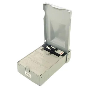 Eaton DPU222RP Eaton DPU222RP Type ACD Non-Fusible Pullout Disconnect Switch, 120/240 VAC, 60 A, 14400 W, 2 P