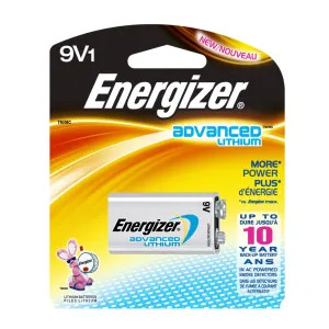 Energizer L522BP Energizer LA522 Advanced Lithium Battery, 9 V, Manganese Dioxide