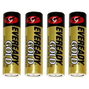 Energizer A91BP-4 Eveready Gold A91BP-4 Alkaline Battery, 1.5 V, AA, Zinc Manganese Dioxide