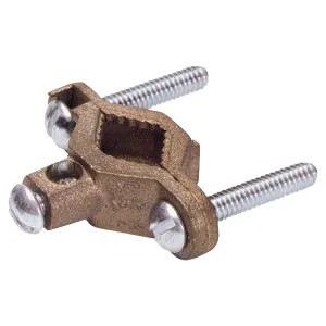Erico CWP2J Eritech CWP2J Grounding Pipe Clamp, 1/4 - 1 in, Silicone Bronze