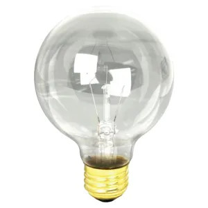 Feit 25G25/RP Feit Electric 25G25/RP Decorative Incandescent Lamp, 25 W, 120 V, G25, Medium Brass ,