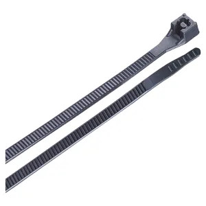 Gardner Bender 46-315UVB Gardner Bender 46-315UVB Double Lock Standard Cable Tie, Nylon, UV Black, 14 in L