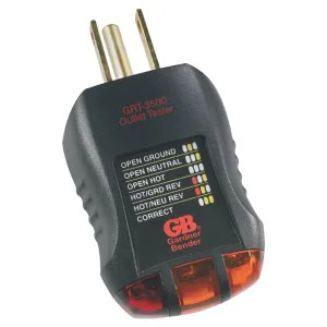 Gardner Bender GRT-3500 Gardner Bender GRT-3500 Outlet Tester, 110 - 120 VAC LED Display