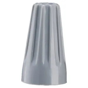Gardner Bender 10-001 WireGard 10-001 Twist-On Wire Connector, 22 - 16 AWG, 300 V, Thermoplastic, Gray