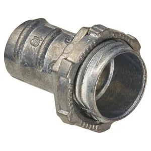 Halex 04403B Halex HX Flexible Screw-In Connector, 3/8 in, Straight, Die Cast Zinc, 0.92 in Hex