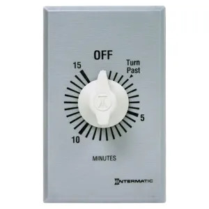 Intermatic SW15MK Intermatic Spring Wound Timer, 15-Minute, 20A, SPST, Grey - SW15MK 