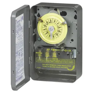 Intermatic T101 Intermatic T101 Electromechanical Timer, 125 V, 40 A, 1 - 23 hr, 1 - 12 Cycles per Day
