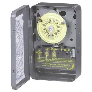 Intermatic T103 Intermatic T103 Electromechanical Timer, 125 V, 40 A, 1 - 23 hr, 1 - 12 Cycles per Day