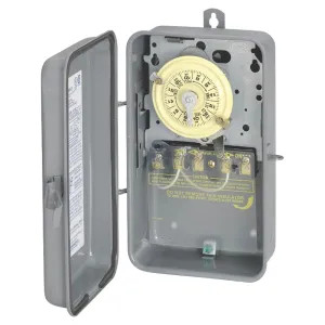 Intermatic T104R Intermatic T104R Electromechanical Timer, 208 - 277 V, 40 A, 1 - 23 hr, 1 - 12 Cycles per Day