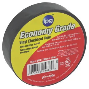 Intertape 602 Intertape 602 General Purpose Electrical Tape, 3/4 in W x 60 ft L x 7 mil T, Black