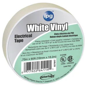 Intertape 85828 Intertape 85828 Electrical Tape, 3/4 in W x 66 ft L, 600 V, White