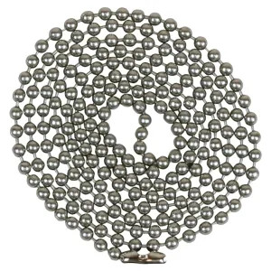 Jandorf 60324 Jandorf 60324 Beaded Chain With NO 6 Connector, 3 ft L, Brushed Pewter
