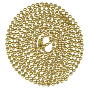 Jandorf 60361 Jandorf 60361 Beaded Chain With NO 6 Connector, 5 ft L, Brass