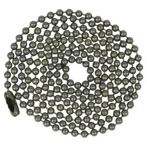 Jandorf 60377 Jandorf 60377 Beaded Chain With NO 6 Connector, 3 ft L, Solid Brass, Antique