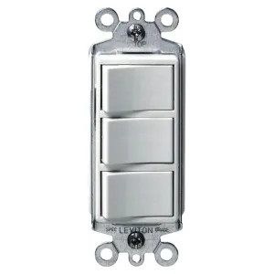 Leviton C22-01755-00W Leviton Decora Rocker Switch, 120 VAC, 15 A, 1 P