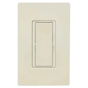 Lutron DVW-603PH-LA Diva DVW-603PH-LA Preset Dimmer Switch, 120 VAC, 5 A, 600 W, 1 P, 3 W, Light Almond