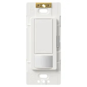 Lutron MS-OPS2H-WH Maestro MS-OPS2H-WH Occupancy Sensor Switch, 250 W, 120 VAC, 30 ft, 180 deg