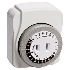 Power Zone TNI24111 Powerzone TNI24111 Indoor Electromechanical Timer, 125 V, 8 A, 24 hr