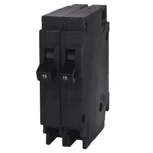 Siemens MP1515 MES MP1515 Type MP-T Duplex NCL Tandem Circuit Breaker, 120/240 VAC, 15/15 A, 1 P, 10 kA
