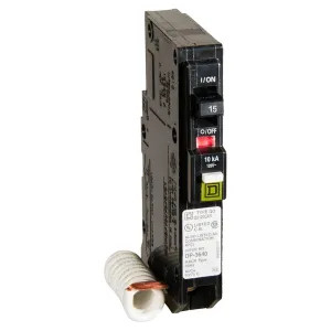 Square D QO115CAFIC Square D QO115CAFIC Type QO Arc Fault Combination Circuit Breaker, 120 VAC, 15 A, 1 P, 10 kA