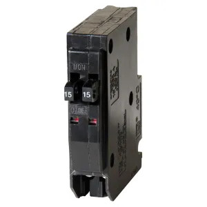 Square D QO1515CP Square D QO1515CP Type QO Tandem Circuit Breaker, 120/240 VAC, 15/15 A, 1 P, 10 kA