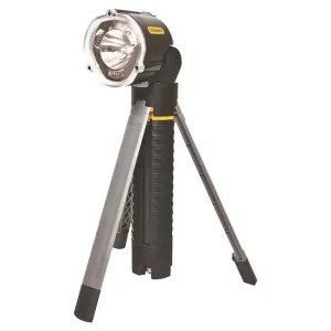Stanley 95-112B Maxlife Tripod Flashlight, AA Battery, LED Lamp, 30 Lumens, Non-Slip Grip, 246 ft Beam Distance, 41 Hours Run Time, Black-  95-112B