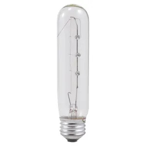 Sylvania 40W/CLEAR/T10/CD1 Osram Sylvania 18493 Incandescent Lamp, 40 W, 120 V, T10, Medium Aluminum Screw ,, 1000 hr