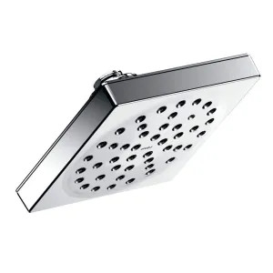 Moen S6340 Moen 90 Degree 6in Single-Function Rainshower Shower Head, Square, Immersion Technology, 2.5 GPM, Chrome - S6340