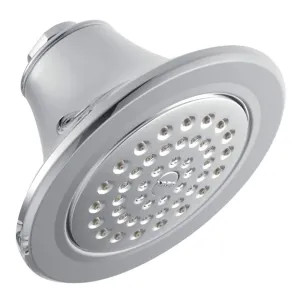 Moen S6312 Moen Icon 5-7/8in Single-Spray Function Showerhead, Metal Construction, Full Spray, Round, 1/2in IPS Connection, 2.5 GPM, Chrome - S6312