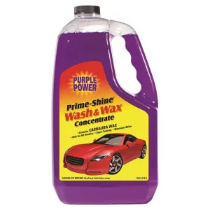 Purple Power 9220P Clean-Rite Purple Power Prime Shine 9220P Concentrated Car Wash With Carnauba Wax, 128 oz Bottle, Liquid, Red
