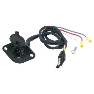 Hopkins 47155 Hopkins 47155 4-Wire Flat to 6-Pole Round Trailer Adapter, 6 P, 4 Wire, Plastic