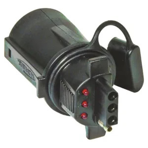 Hopkins 47345 Hopkins 47345 7 RV Blade to 4 Wire Flat Trailer Adapter with LED, 4 Wire, Plastic