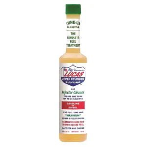 Lucas Oil 10020 Lucas 10020 Fuel Treatment, 5.25 oz, Bottle, Clear Yellow, Liquid