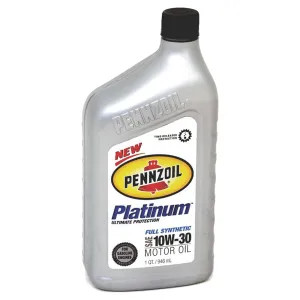 Pennzoil 550022687/5063686 Pennzoil Platinum 550022687/5063686 Advanced Full Synthetic Motor Oil, 1 qt, Clear, Liquid