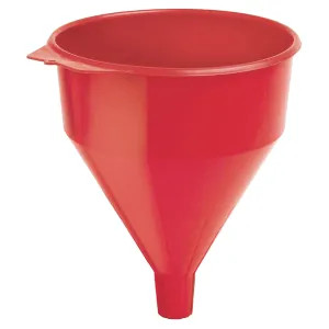 Plews 75-072 Plews 75-072 Funnel with Fine Mesh Strainer Screen, 9 in Dia x 11 in H, 6 qt, Polyethylene, Red