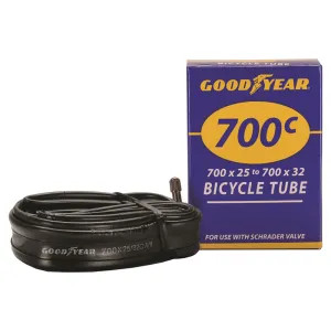 Goodyear 91082 Goodyear 91082 Bicycle Tube, For Use With 700c x 25 - 700c x 32 Width Bicycle Tires, Butyl Rubber, Black