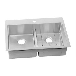 Elkay ECTSRA33229BG1 Elkay ECTSRA33229BG1 Crosstown Stainless Steel Double Bowl Dual Mount Sink Kit