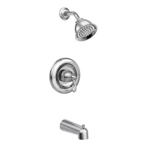 Moen T2123 Moen Traditional Posi-Temp Tub/Shower Faucet, 2.5 GPM, 1-Function, Single Lever Handle, M-PACT, Chrome - T2123